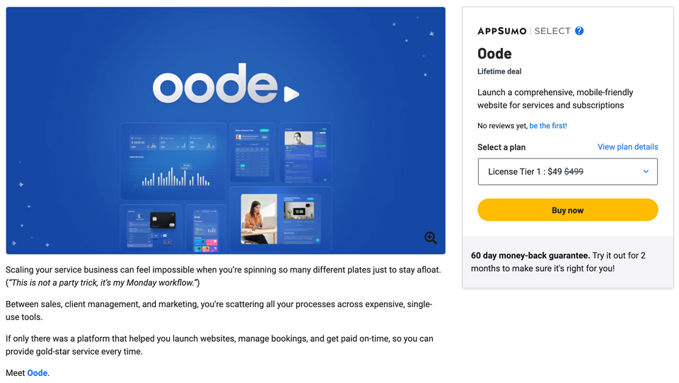 Activate your Oode account with AppSumo
